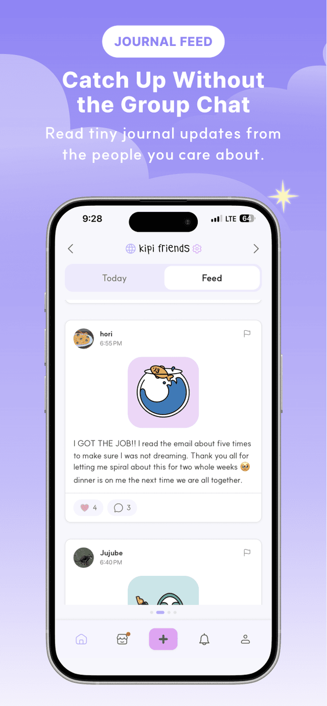Journal feed: catch up without the group chat